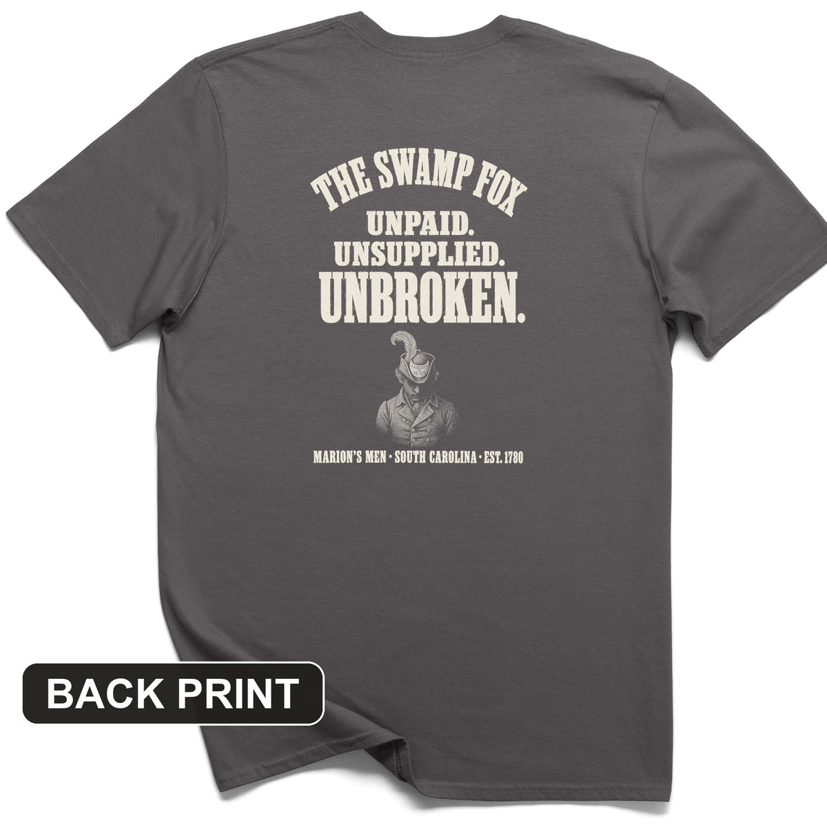 Swamp Fox Unbroken Back Print T-Shirt