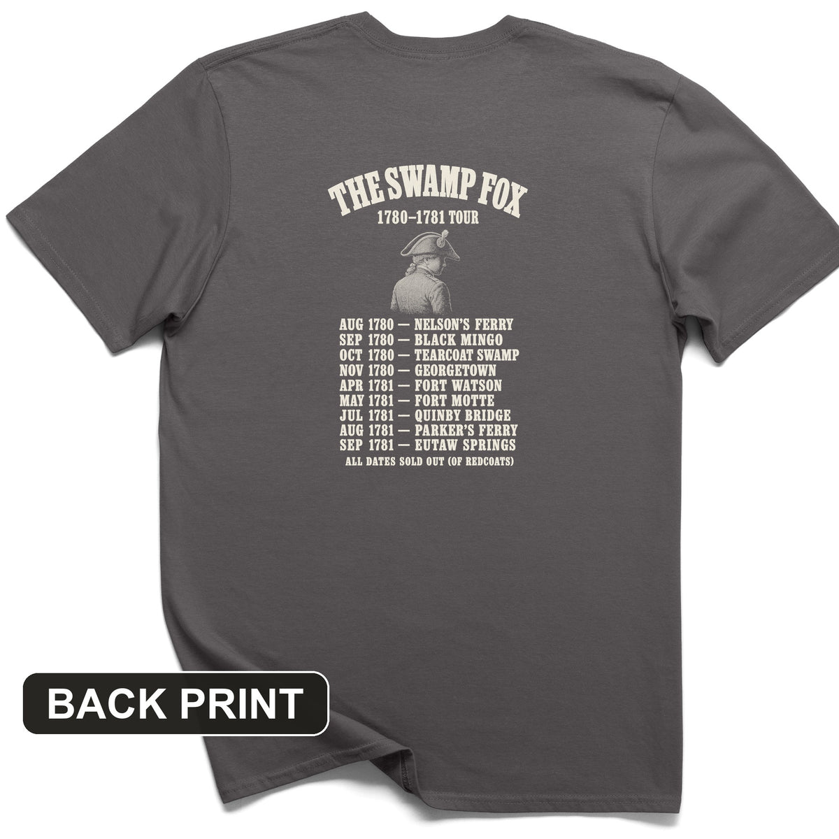 Swamp Fox World Tour Back Print T-Shirt