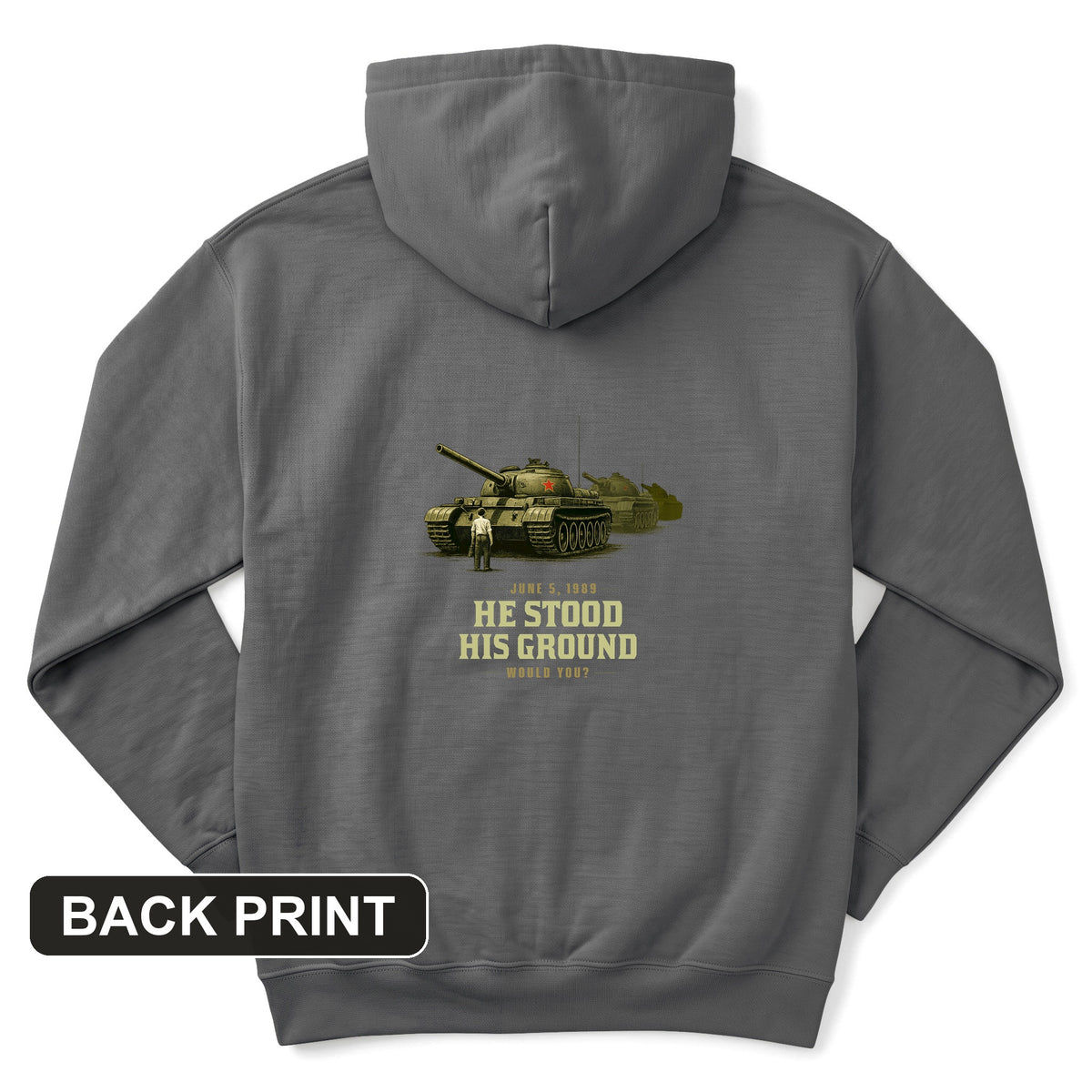 Tank Man Back Print Hoodie