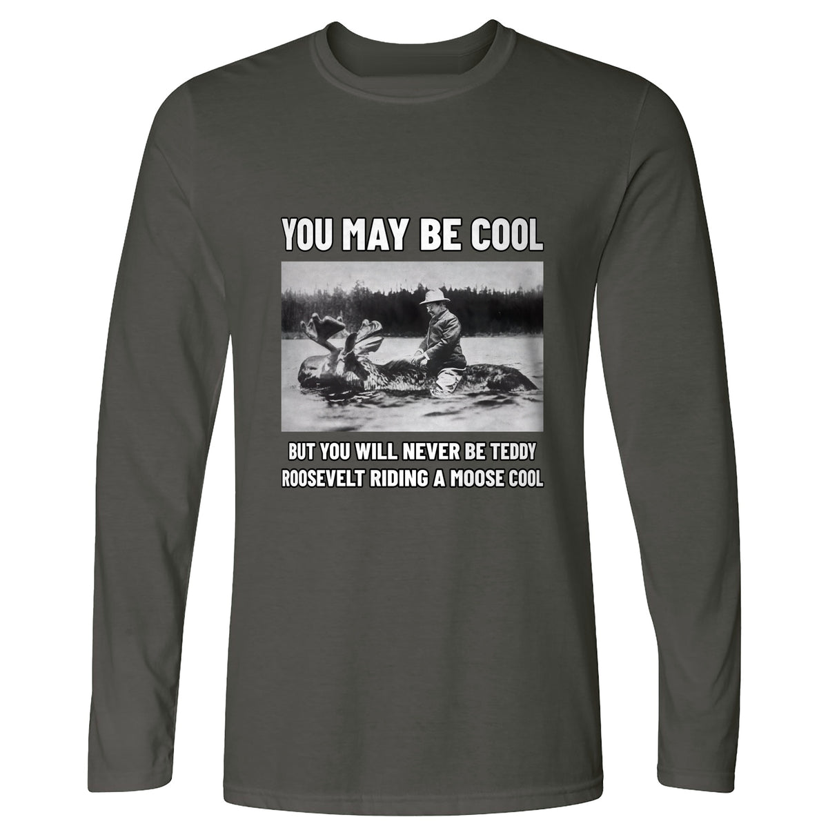 Teddy Riding Moose Long Sleeve T-Shirt