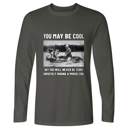 Teddy Riding Moose Long Sleeve T-Shirt