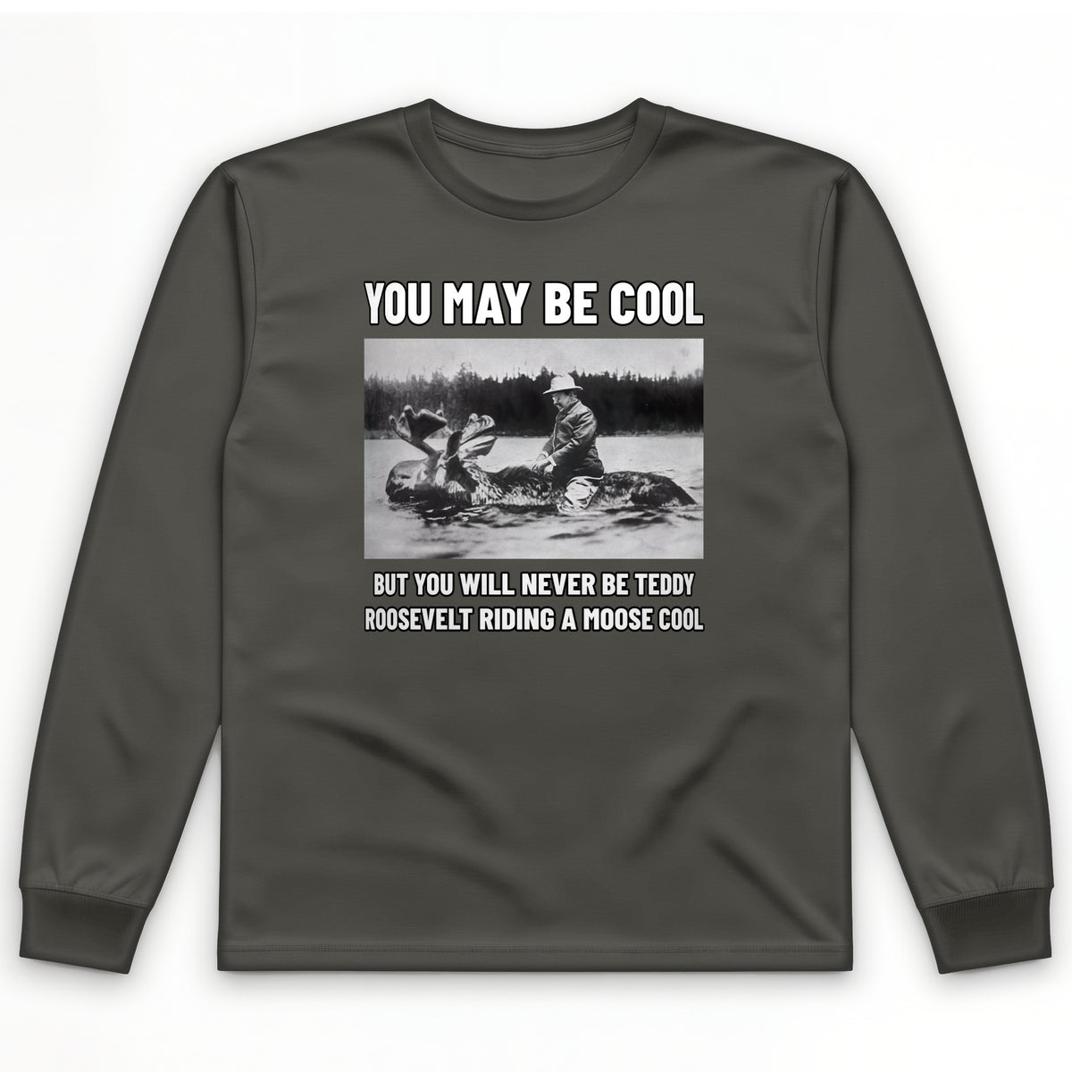 Teddy Riding Moose Long Sleeve T-Shirt