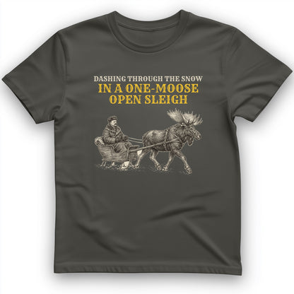Teddy Roosevelt One Moose Open Sleigh T-Shirt