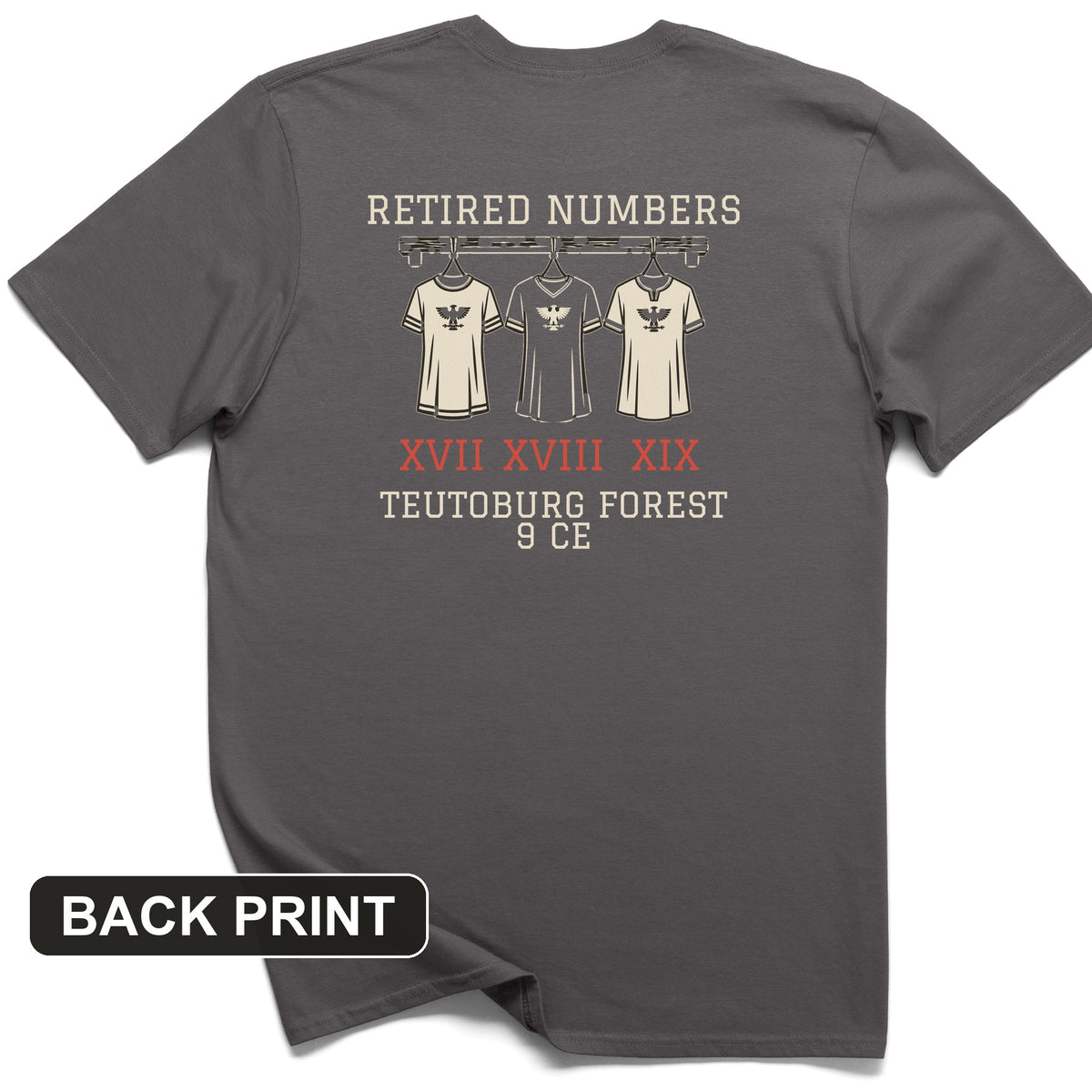 Teutoburg Retired Numbers Back Print T-Shirt