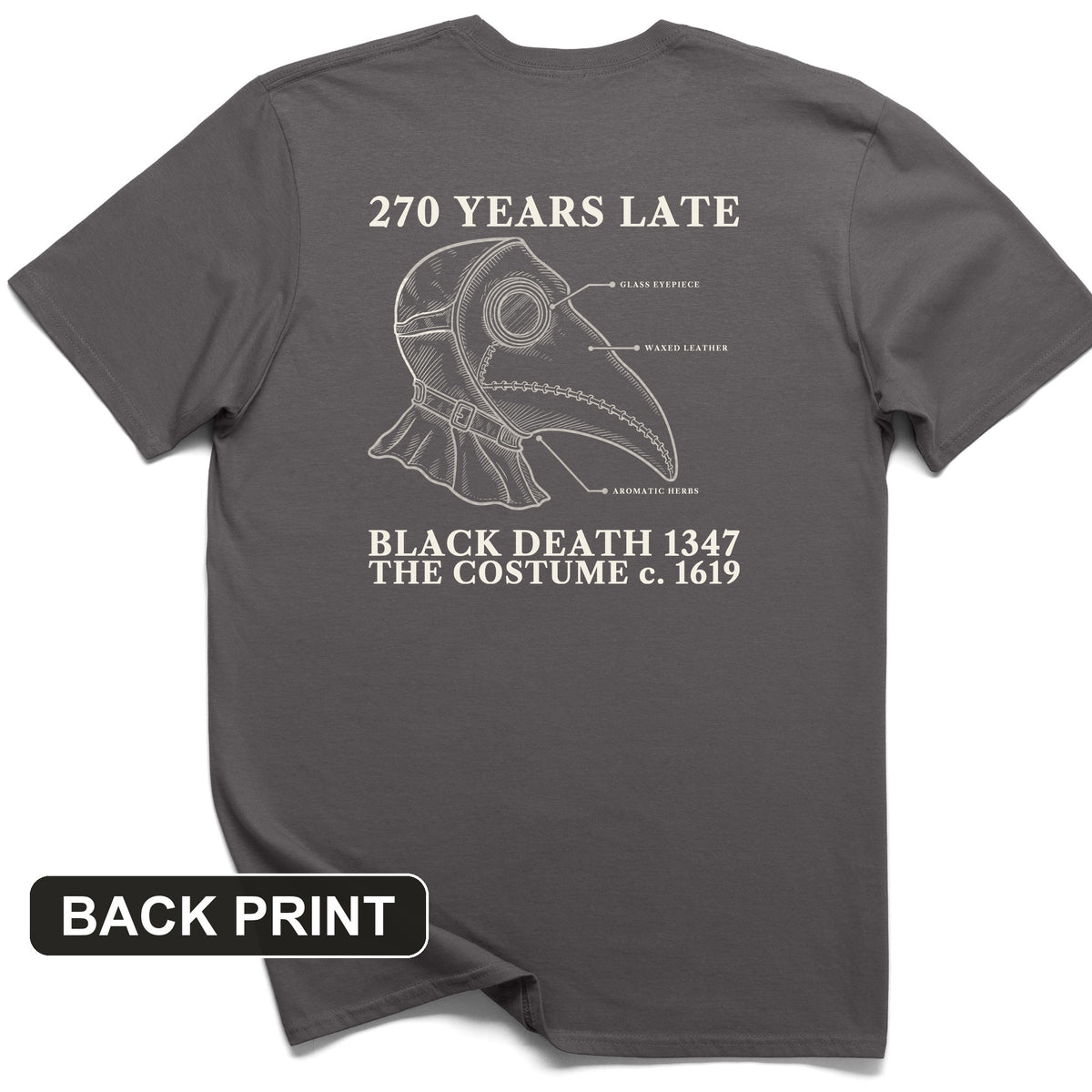 The Mask Is 270 Years Late Back Print T-Shirt