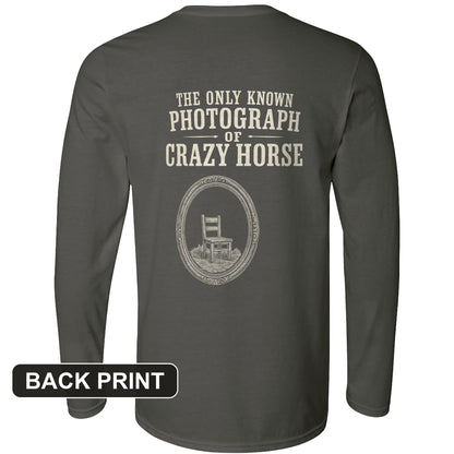 The Only Known Photograph of Crazy Horse Back Print Long Sleeve T-Shirt