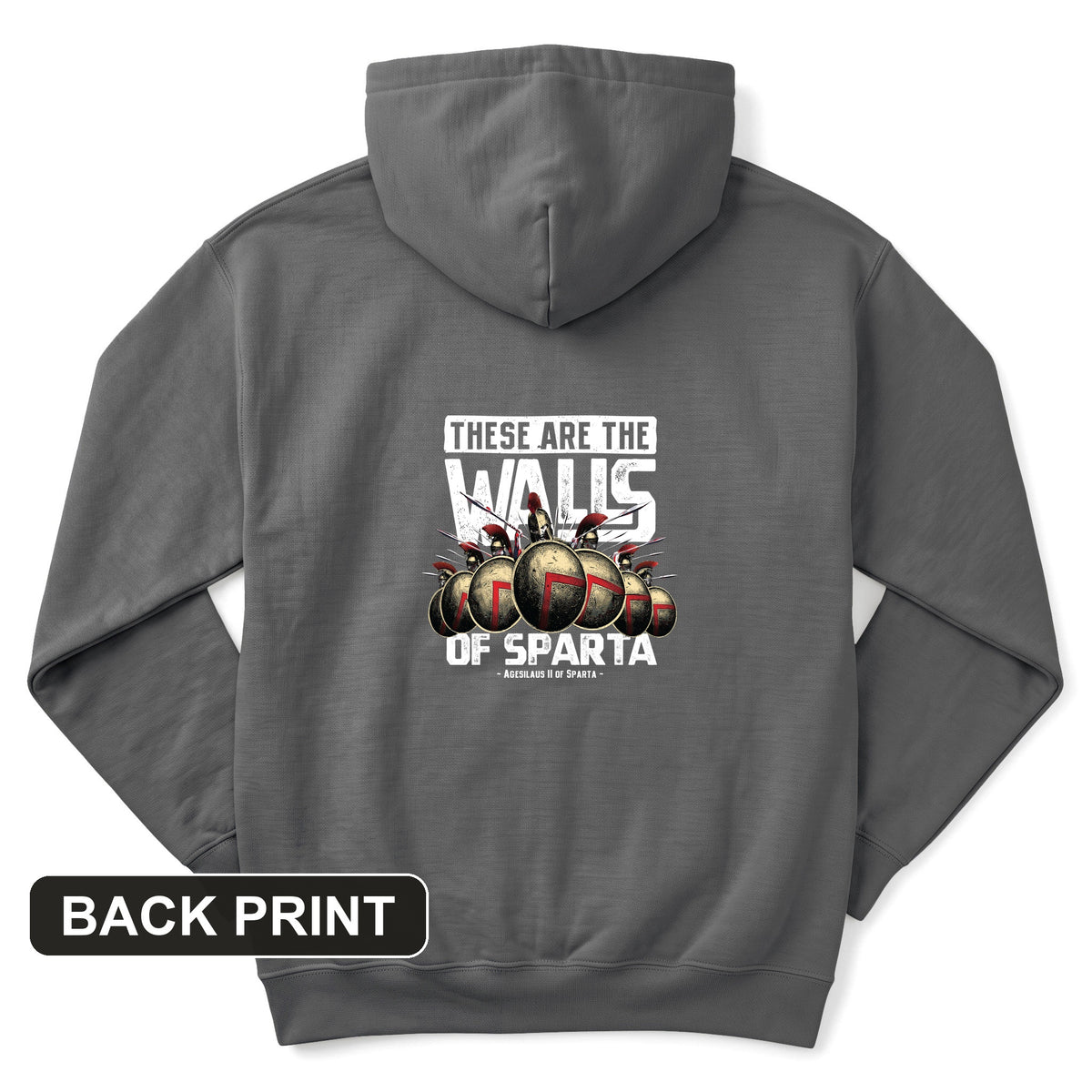 The Walls Of Sparta Back Print Hoodie