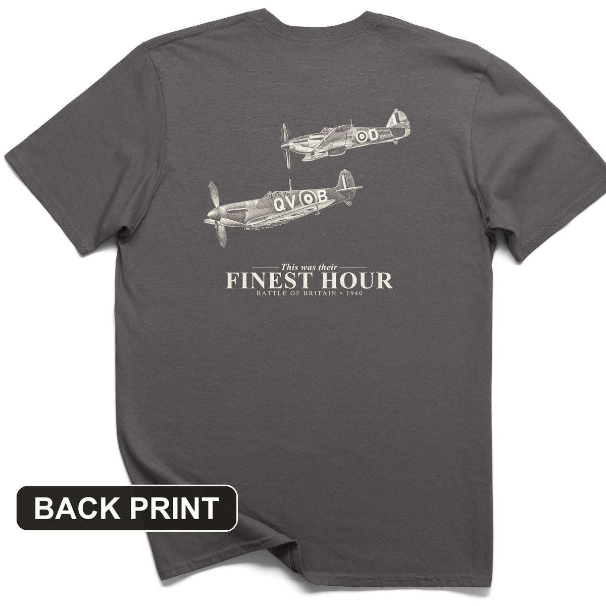 Their Finest Hour Back Print T-Shirt