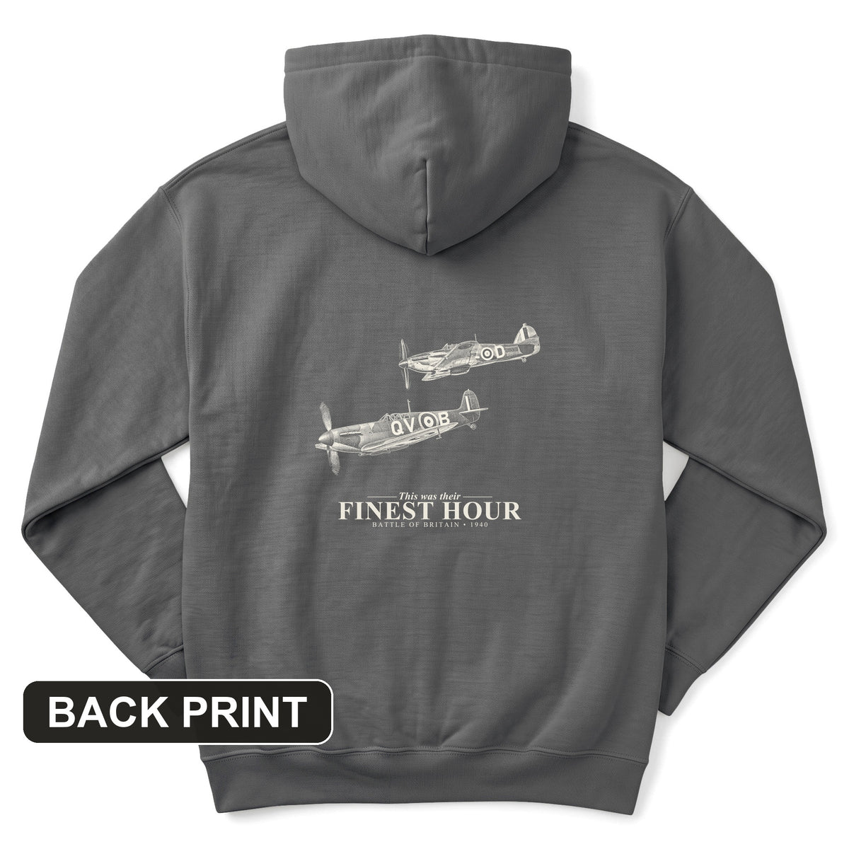 Their Finest Hour Back Print Hoodie