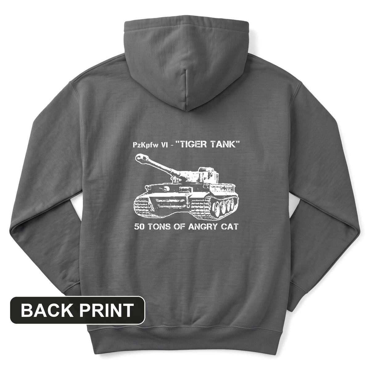 Tiger Tank Back Print Hoodie