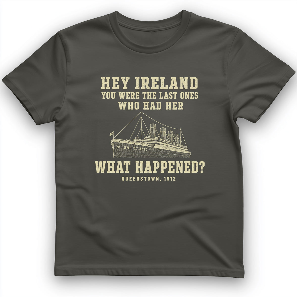 Titanic "What Happened" Queenstown 1912 T-Shirt