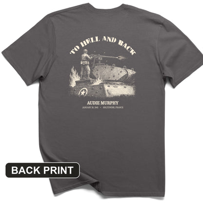 To Hell And Back - Audie Murphy Back Print T-Shirt