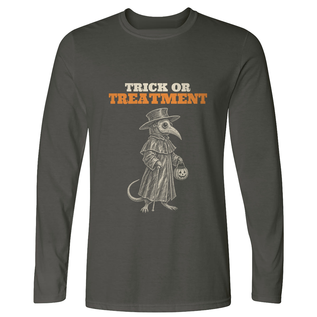 Trick Or Treatment Plague Rat Long Sleeve T-Shirt
