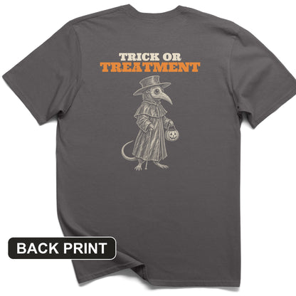 Trick Or Treatment Plague Rat Back Print T-Shirt