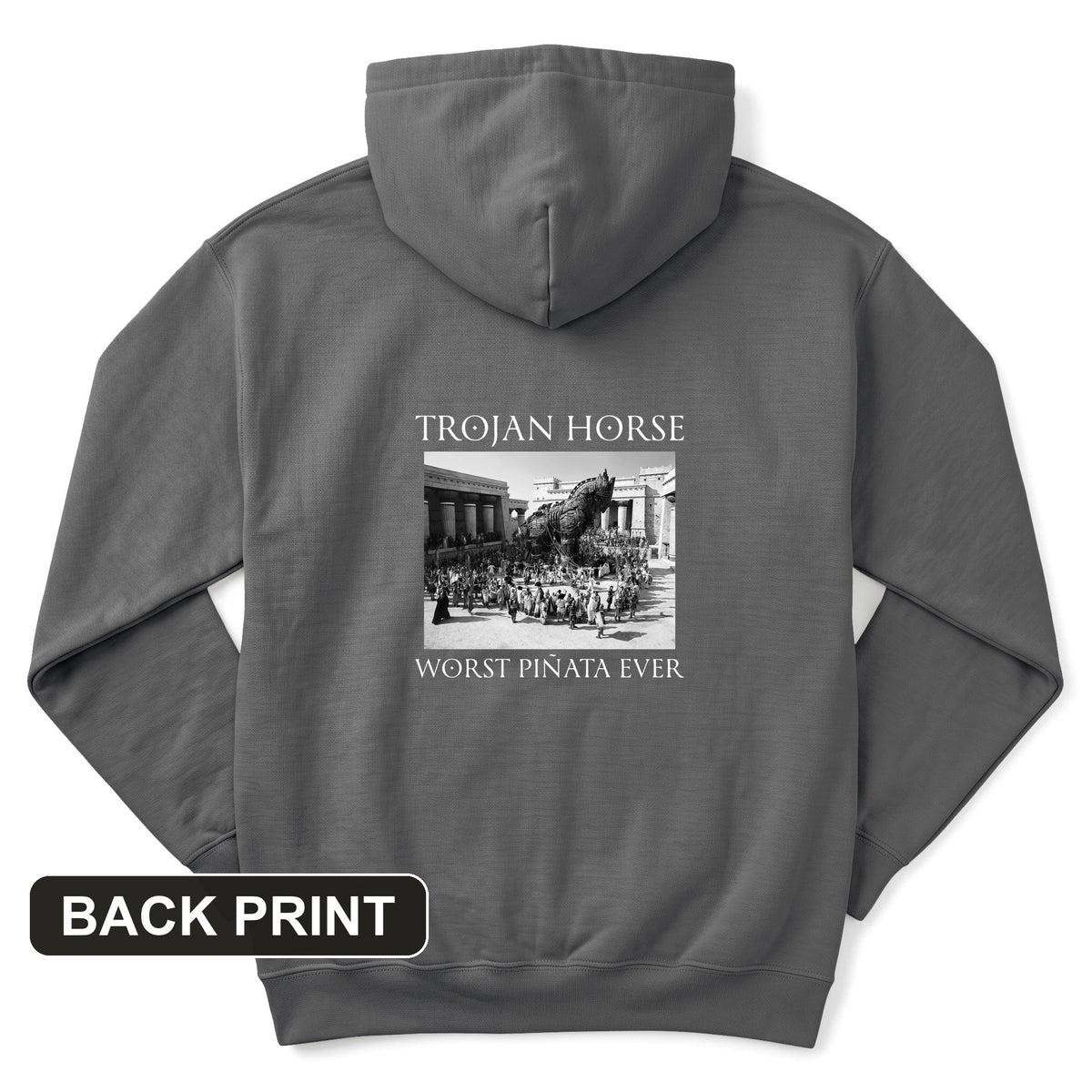 Trojan Horse Pinata Back Print Hoodie