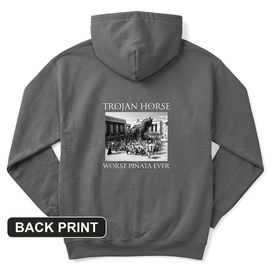 Trojan Horse Pinata Back Print Hoodie