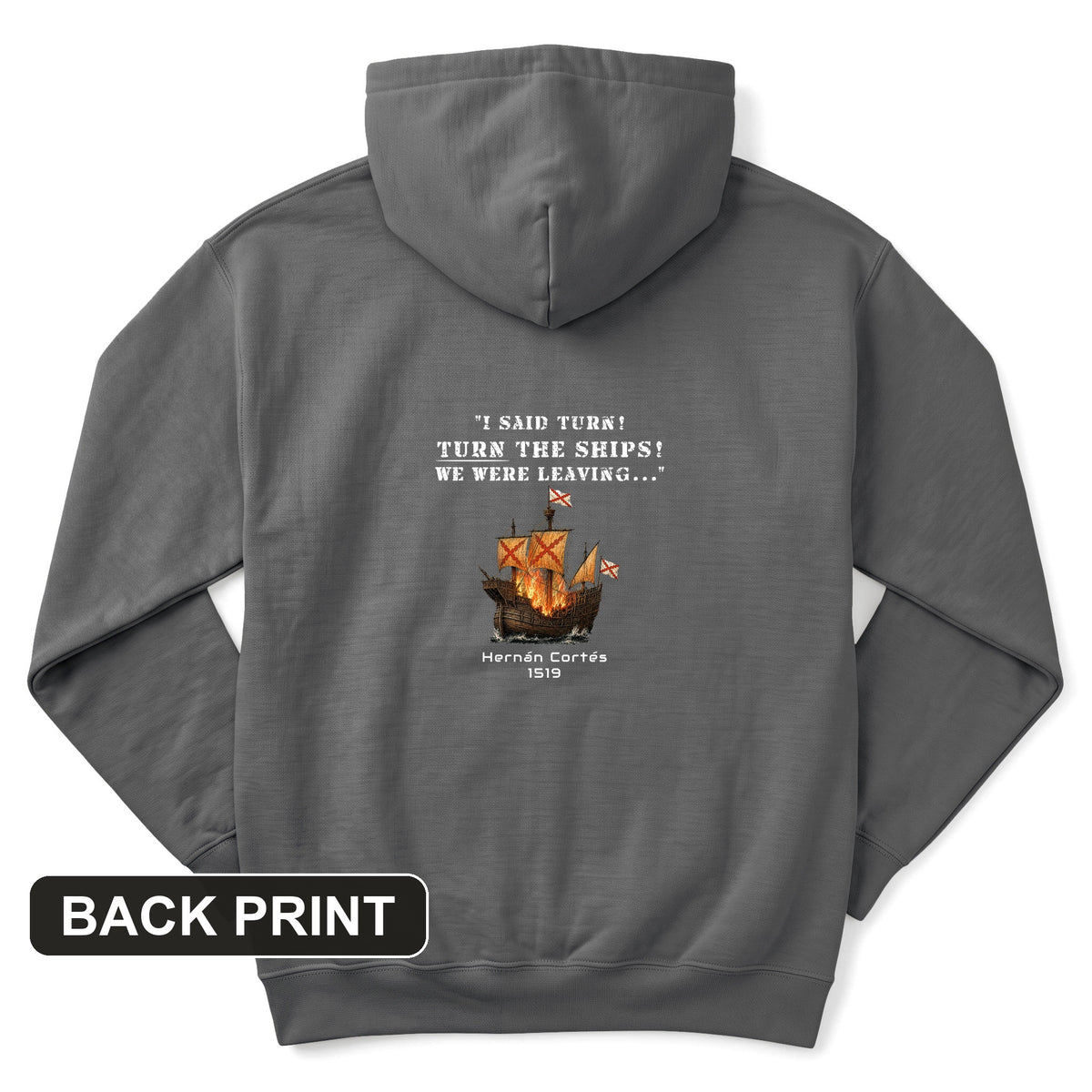 Turn The Ships Back Print Hoodie