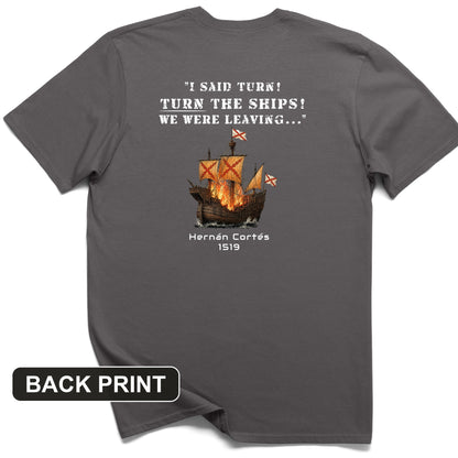 Turn The Ships Back Print T-Shirt