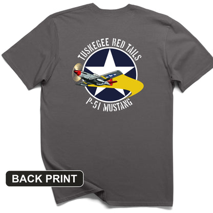 Tuskegee Red Tails Back Print T-Shirt