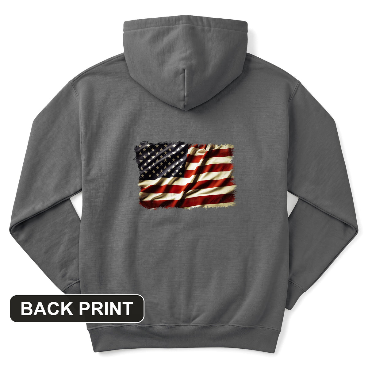 USA Flag Back Print Hoodie