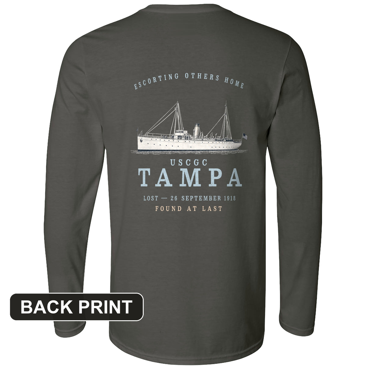 USCGC Tampa Back Print Long Sleeve T-Shirt