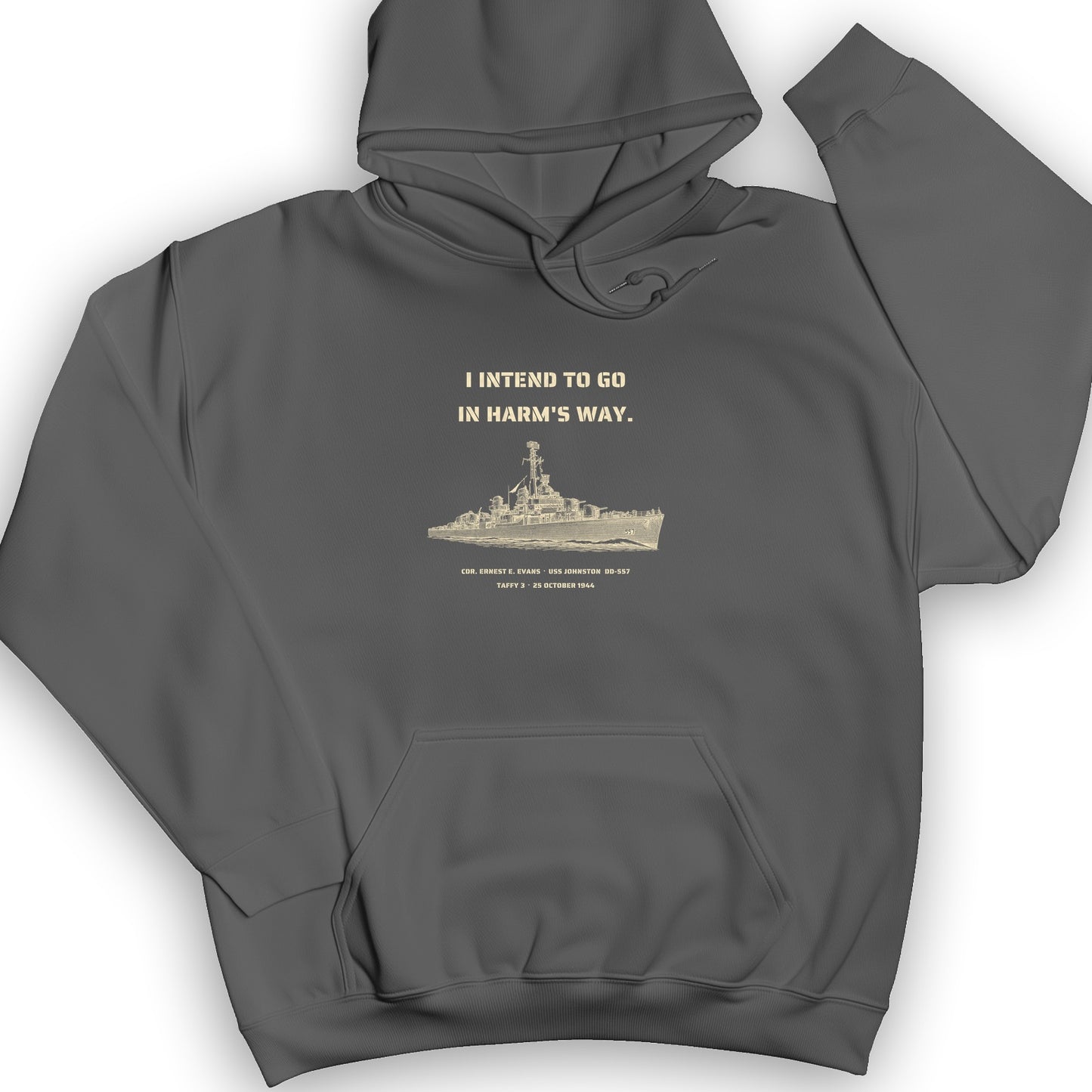 USS Johnston In Harms Way Hoodie