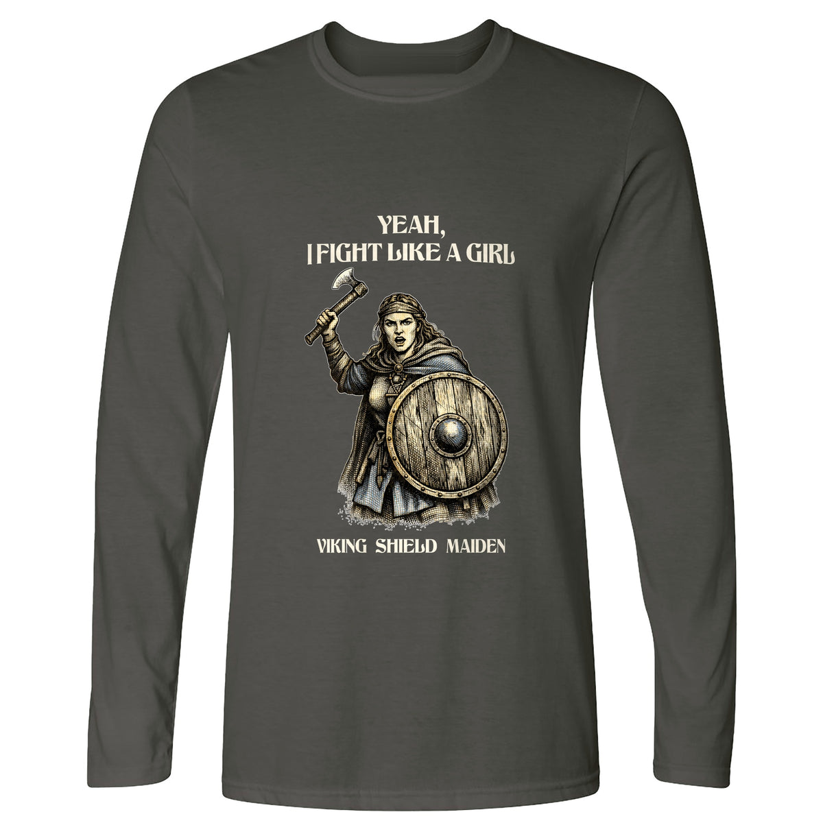 Viking Shield Maiden Long Sleeve T-Shirt