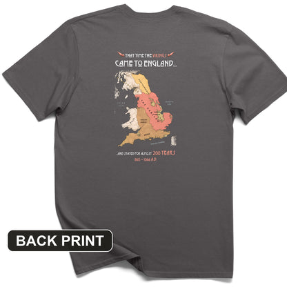 Vikings In England Back Print T-Shirt