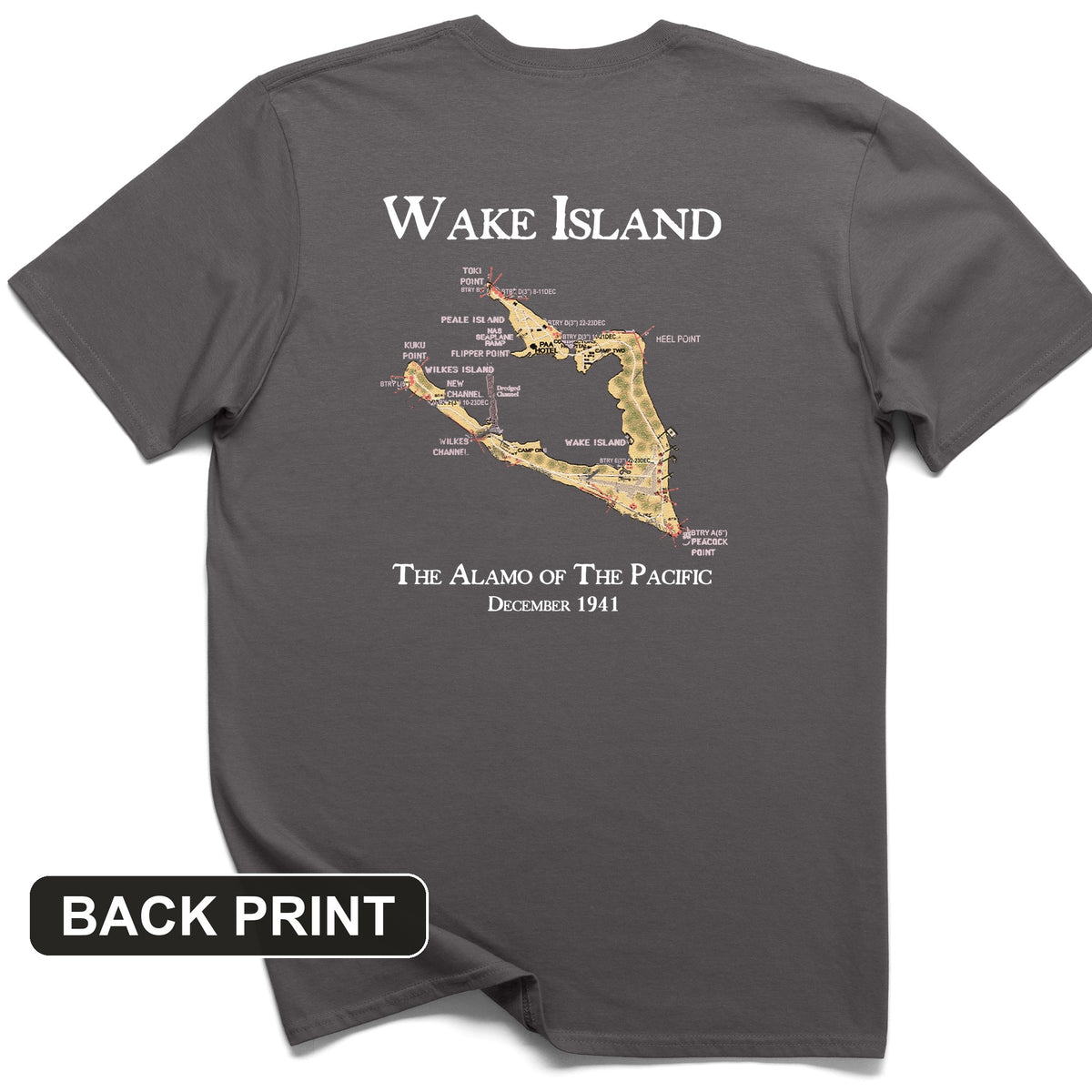 Wake Island Back Print T-Shirt