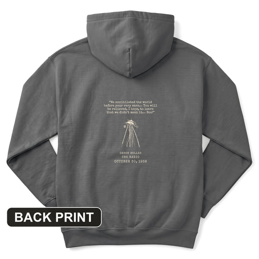 War Of The Worlds Boo Back Print Hoodie
