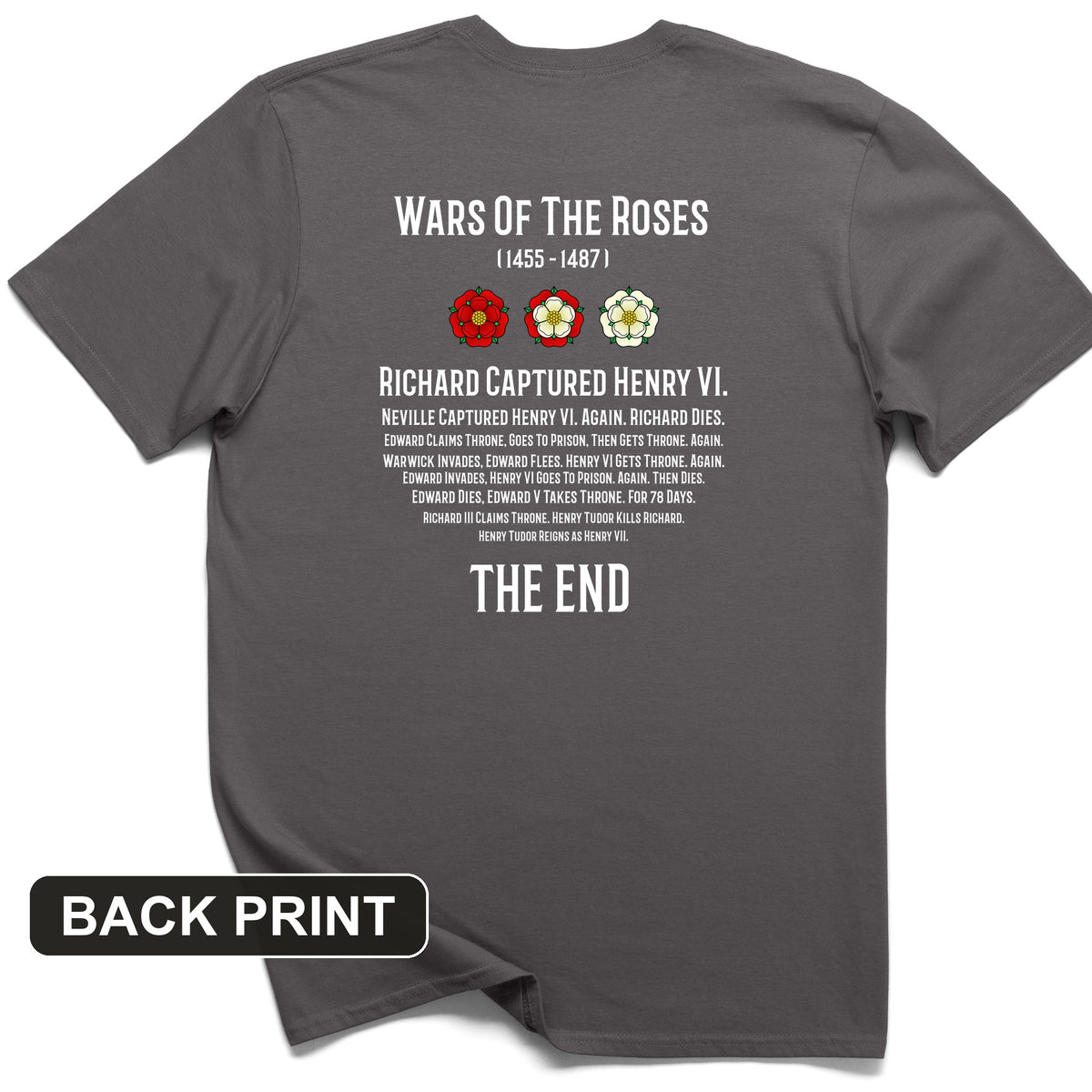 Wars Of The Roses Back Print T-Shirt