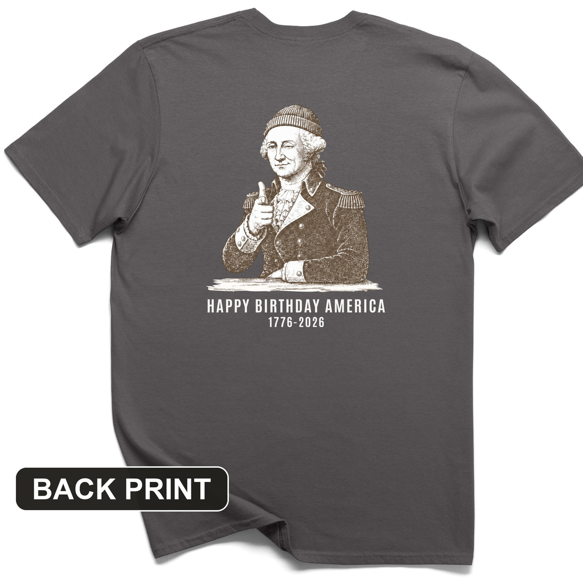 Washington Beanie Back Print T-Shirt