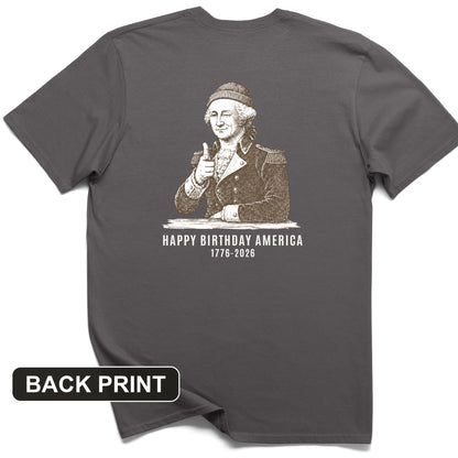 Washington Beanie Back Print T-Shirt