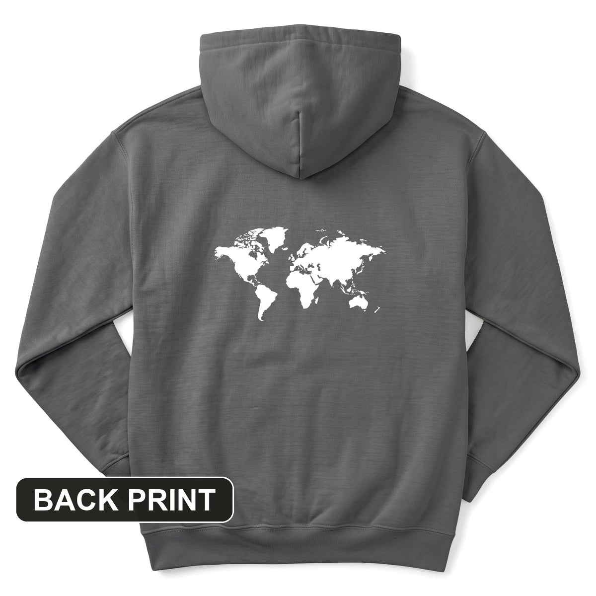 World Map Back Print Hoodie