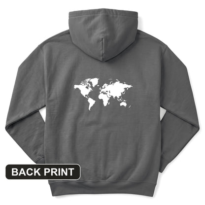 World Map Back Print Hoodie