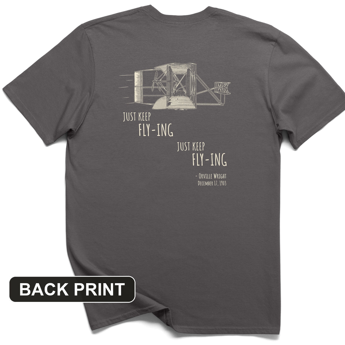 Wright Brothers Back Print T-Shirt