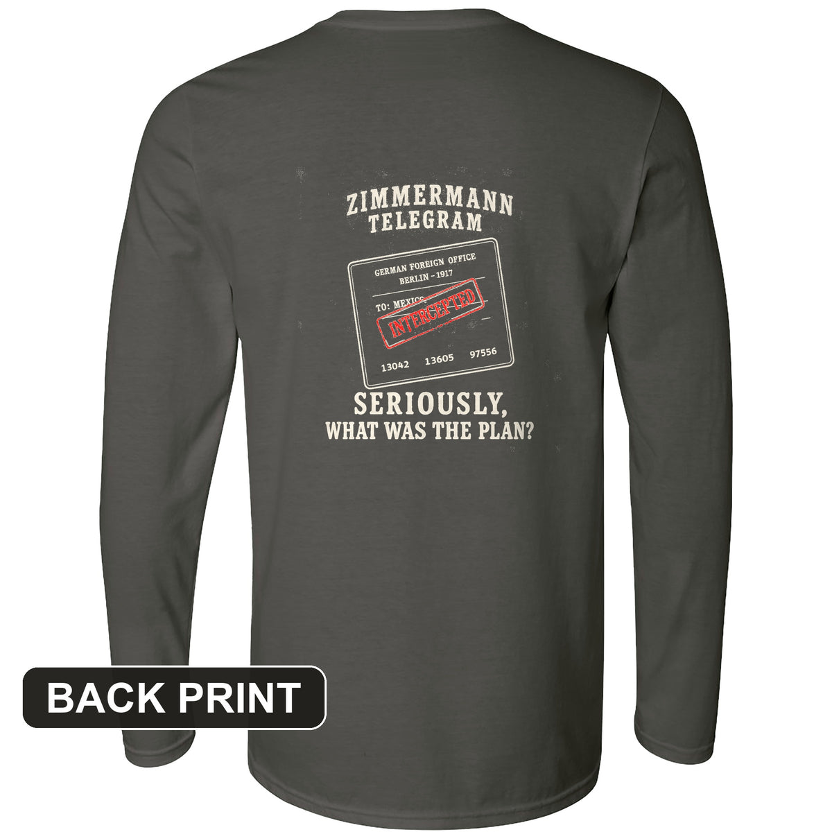 Zimmermann Telegram Back Print Long Sleeve T-Shirt