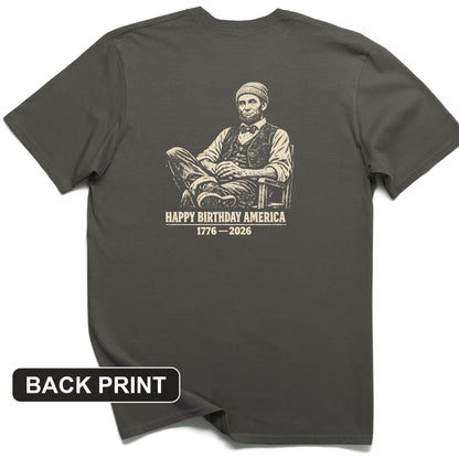 Abe Beanie Back Print T-Shirt