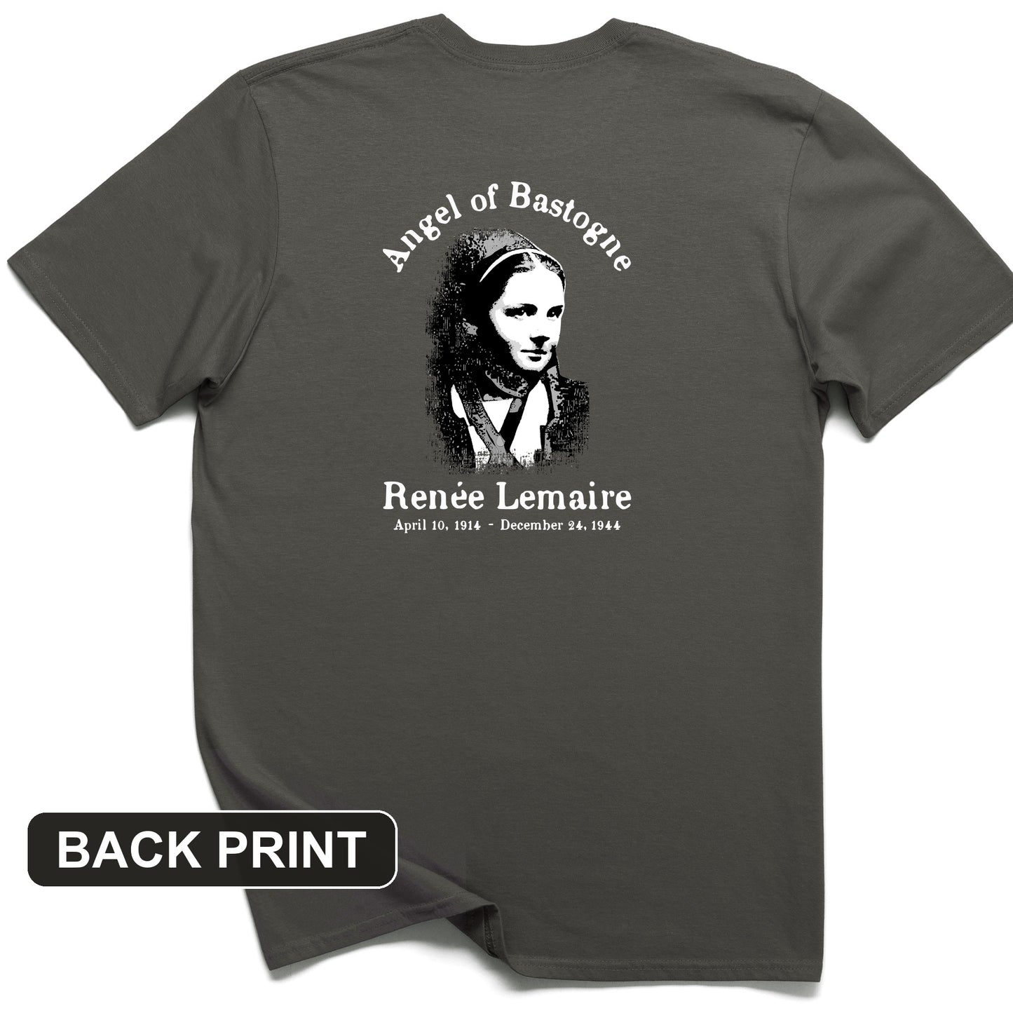 Angel of Bastogne Back Print T-Shirt