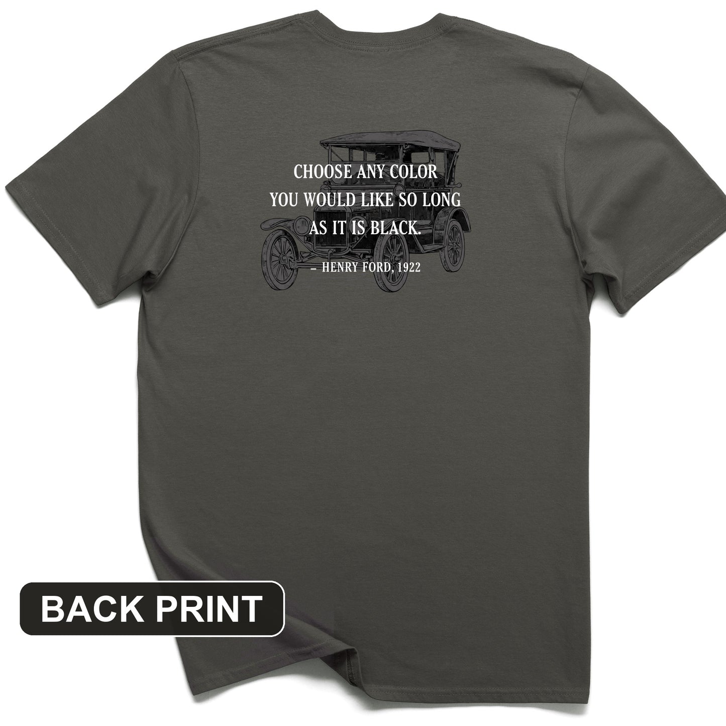 Any Color Back Print T-Shirt