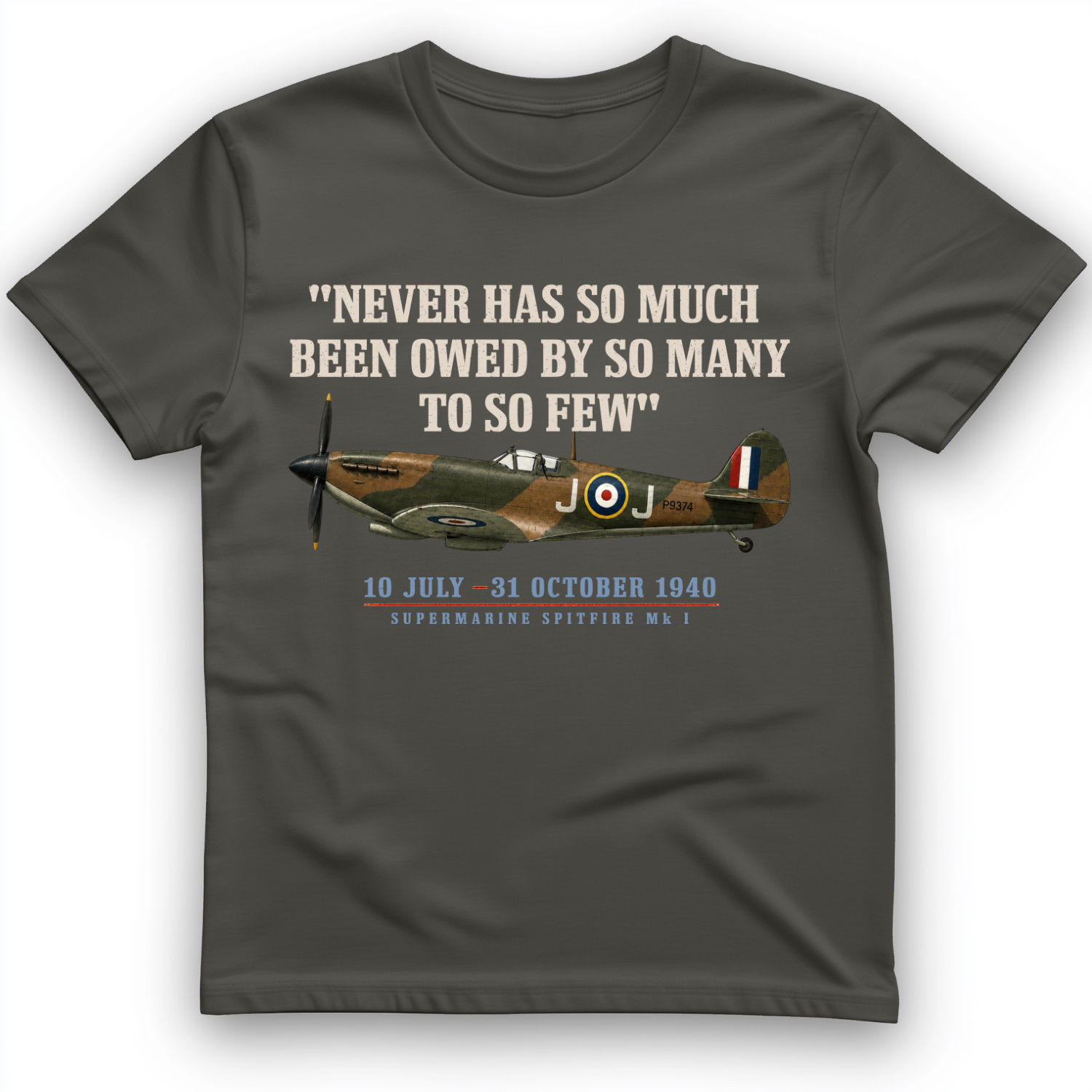 Spitfire T-Shirt Charcoal / S