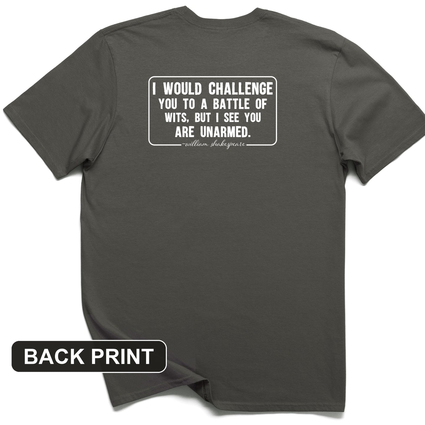 Battle of Wits Back Print T-Shirt
