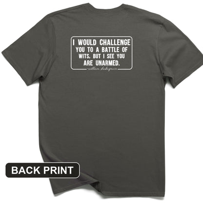 Battle of Wits Back Print T-Shirt