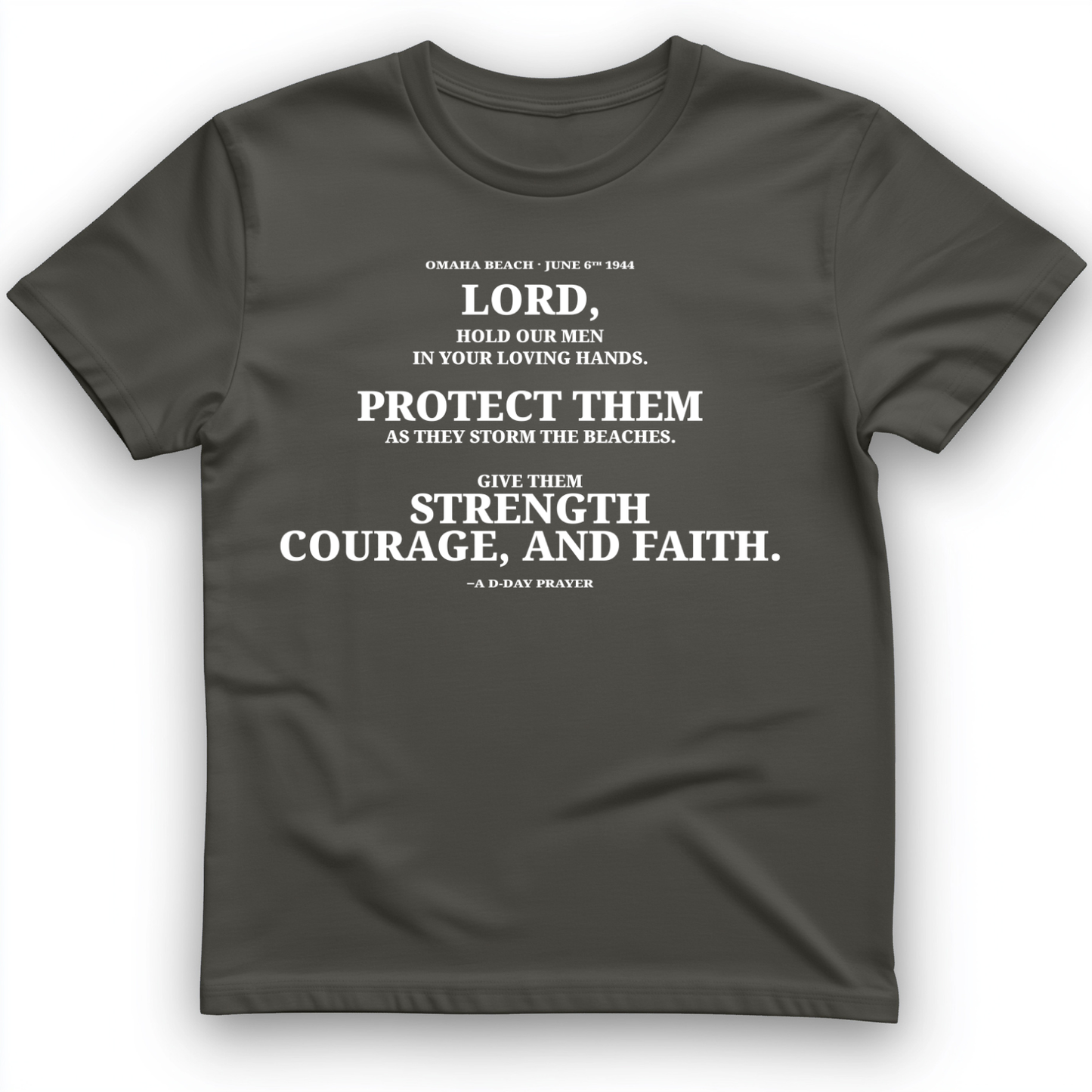 DDay Prayer T-Shirt Charcoal / S