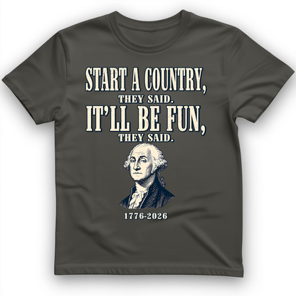 Start a Country T-Shirt Charcoal / S