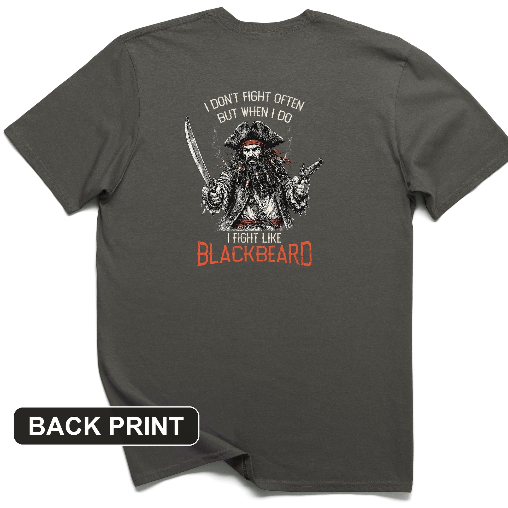Blackbeard Back Print T-Shirt