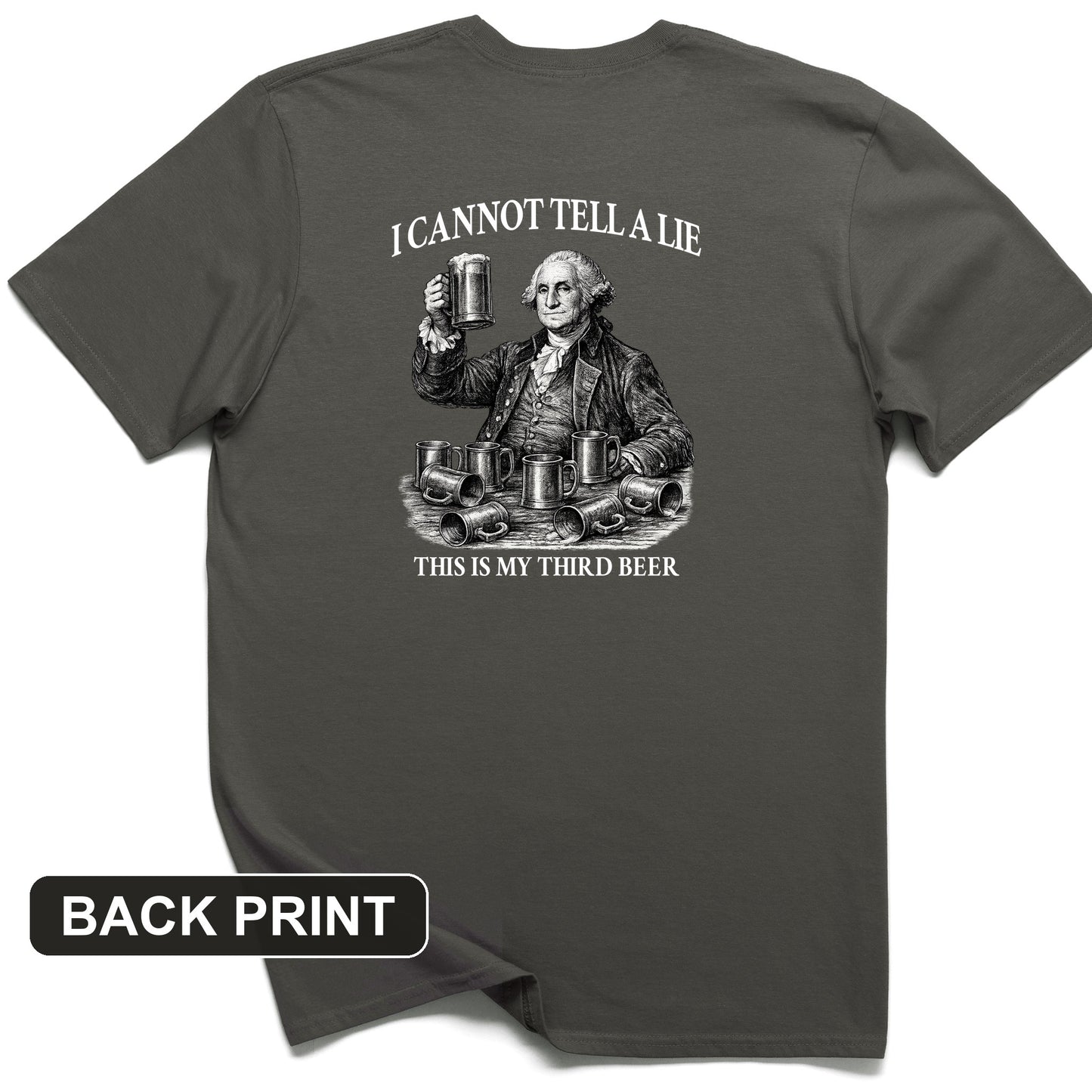 Cannot Tell a Lie Back Print T-Shirt