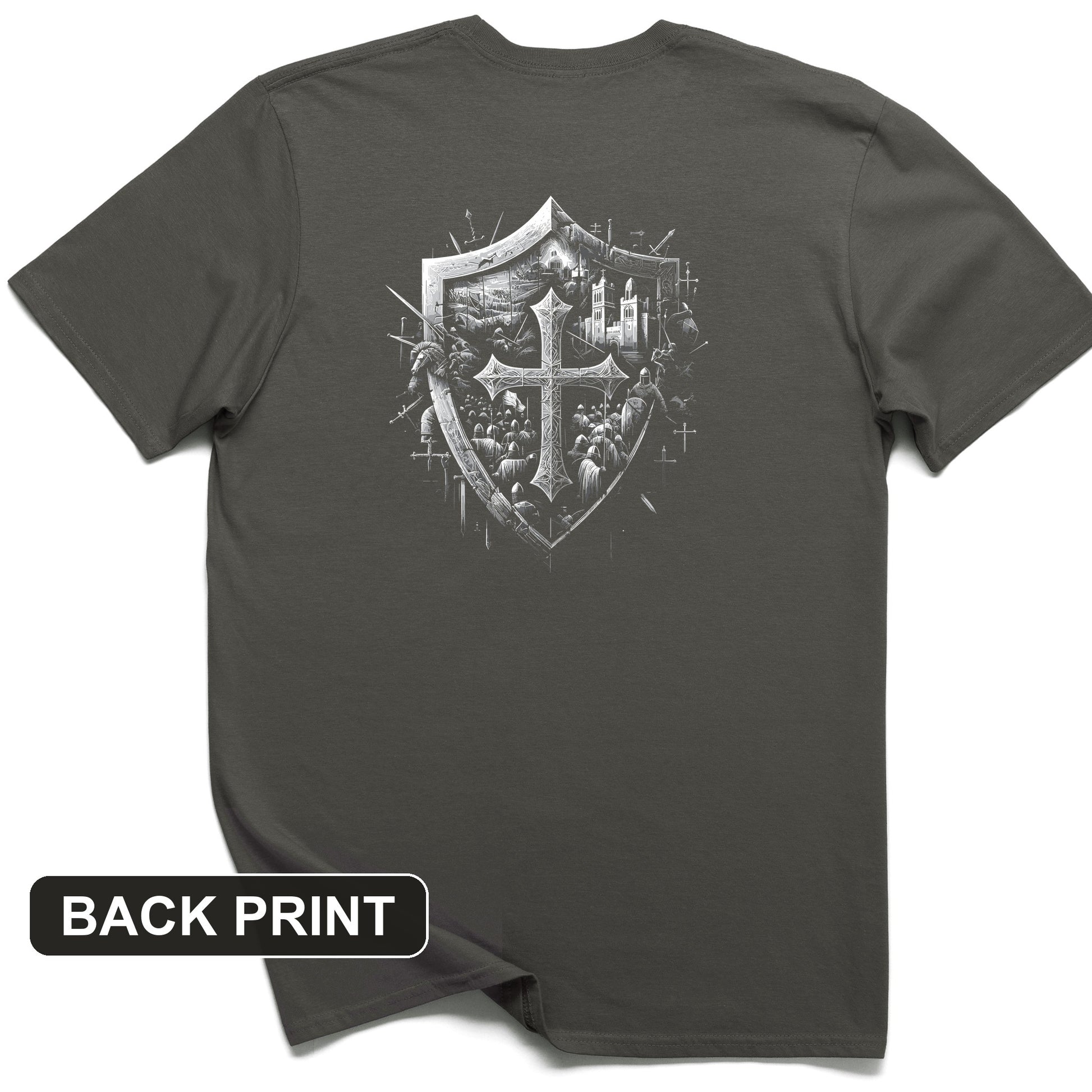 Crusader's Last Shield Back Print T-Shirt