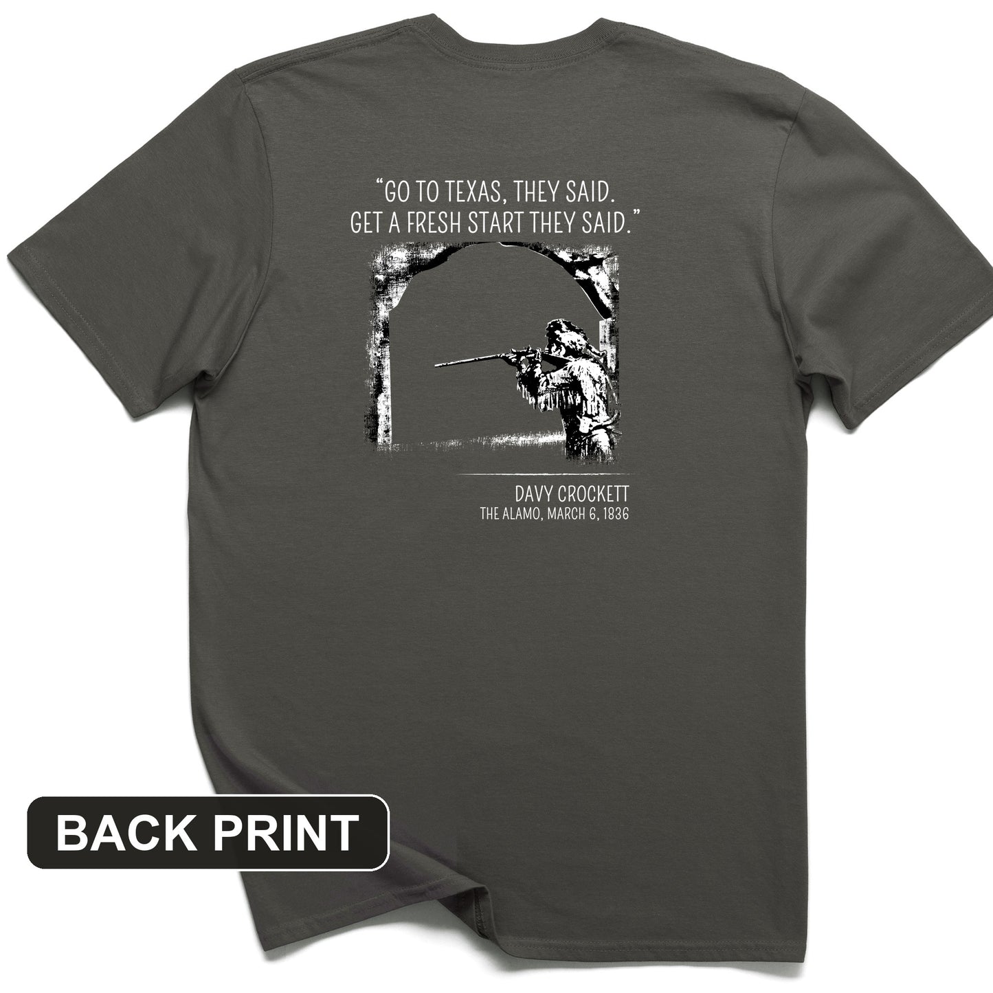 Davy Crockett Back Print T-Shirt