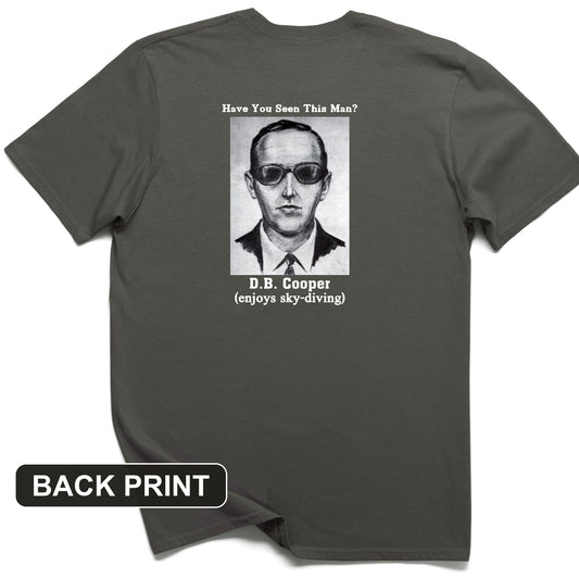 DB Cooper Back Print T-Shirt